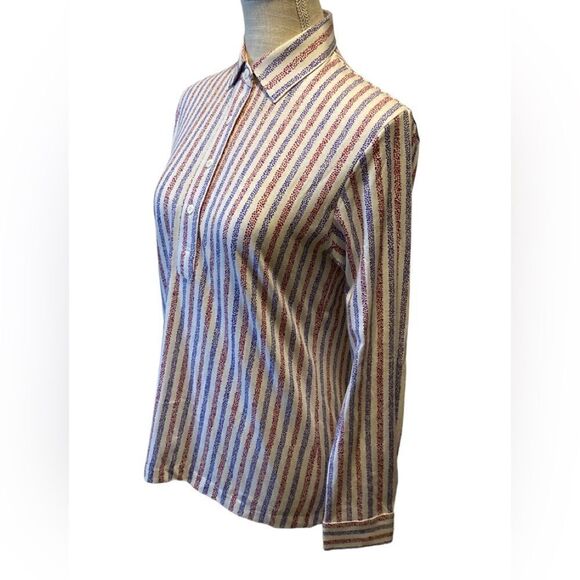 Vintage Leon Levin striped Blouse Small - Picture 3 of 7